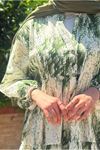 25Y7485 - YEŞİL- DESENLİ ELBİSE