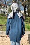 26K5070 - PETROL - BALIKSIRTI GABARDİN KOT CEKET