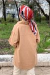 26K5070 - LATTE - BALIKSIRTI GABARDİN KOT CEKET 