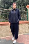 26K2264 - LACİVERT - CEKETİ FERMUARLI BASIC TAKIM