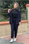 26K2264 - LACİVERT - CEKETİ FERMUARLI BASIC TAKIM