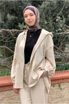 26K2264 - BEJ - CEKETİ FERMUARLI BASIC TAKIM 
