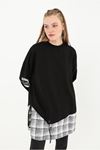 26K4429 - KAHVE - EKOSE DETAYLI SWEAT