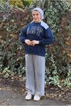 26K4443 - LACİVERT - ART ÜÇİPLİK SWEAT