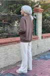 26K4443 - KAHVE - ART ÜÇİPLİK SWEAT