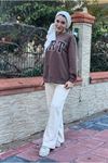 26K4443 - KAHVE - ART ÜÇİPLİK SWEAT