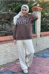 26K4443 - KAHVE - ART ÜÇİPLİK SWEAT