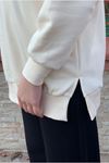 26K4437 - BEJ - ÜÇ İPLİK ŞARDONLU BASIC SWEAT