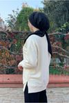 26K4437 - BEJ - ÜÇ İPLİK ŞARDONLU BASIC SWEAT