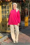 26K4437 - FUŞYA - ÜÇ İPLİK ŞARDONLU BASIC SWEAT