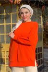 26K4437 - TURUNCU - ÜÇ İPLİK ŞARDONLU BASIC SWEAT