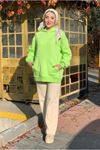 26K4433 - NEON YEŞİL- KANGURU CEP ÜÇİPLİK SWEAT
