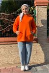 26K4433 - TURUNCU  - KANGURU CEP ÜÇİPLİK SWEAT