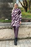 26K4164 - MOR - PULLU SCUBA TUNİK 