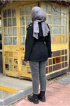 26K5341 - SİYAH  - KEMERLİ KOT BLAZER CEKET