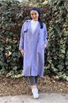 26K5326 - LİLA - GABARDİN UZUN TRENCH  KOT