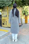 26K5352 - GRİ -  REGLAN KOL TRENCH KOT 
