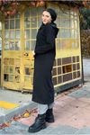 26K5314 - SİYAH - KAPÜŞONLU TAMBOY DÜĞMELİ KAP