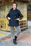 26K5321 - LACİVERT -  SIRT BASKI BLAZER CEKET
