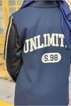 26K5321 - LACİVERT -  SIRT BASKI BLAZER CEKET