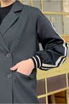 26K5321 - ANTRASİT-  SIRT BASKI BLAZER CEKET