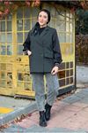 26K5321 - ANTRASİT-  SIRT BASKI BLAZER CEKET