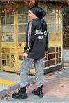 26K5321 - ANTRASİT-  SIRT BASKI BLAZER CEKET