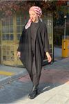 26K5240 - SİYAH - OVERSIZE YARASAKOL HIRKA