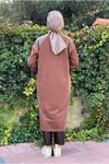 26K5279 - KAHVE - DERİ DETAYLI İKİİPLİK KAP