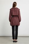 26Y7242 - BORDO - KEMERLİ FERMUARLI CEKET
