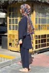 26Y7578 - LACİVERT - DENİZ KABUĞU TAKIM 