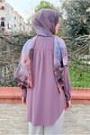 26Y6505 - LİLA - YILDIZ TENCEL GÖMLEK