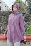 26Y6505 - LİLA - YILDIZ TENCEL GÖMLEK