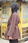 26Y6535 - KAHVE - NEVUR DETAYLI GÖMLEK