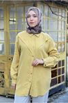 26Y6510 - SARI - TAŞLI TENCEL GÖMLEK 