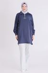26YV23039 - İNDİGO - Büyük Beden Tesettür Tunik 