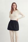 26Y7609 - SİYAH - COTTON ETEK İÇLİK
