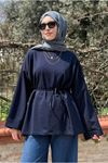 26Y6530 - LACİVERT - DİKİŞ DETAYLI YIRTMAÇLI SWEAT