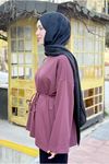 26Y6530 - GÜL KURUSU - DİKİŞ DETAYLI YIRTMAÇLI SWEAT