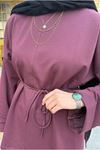 26Y6530 - GÜL KURUSU - DİKİŞ DETAYLI YIRTMAÇLI SWEAT