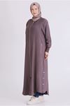 26YV2829 - KAKAO - Büyük Beden Tesettür Ferace 