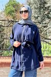 26Y7236 - LACİVERT - YAZ FERMUARLI TRENCH 
