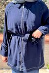 26Y7236 - LACİVERT - YAZ FERMUARLI TRENCH 