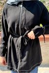26Y7236 - SİYAH - YAZ FERMUARLI TRENCH 