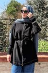 26Y7236 - SİYAH - YAZ FERMUARLI TRENCH 