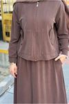 26Y6622 - KAHVE - CEPLİ ETEKLİ TAKIM