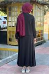26Y6622 - SİYAH - CEPLİ ETEKLİ TAKIM 