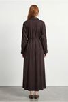 26Y7438 - KAHVE - DANTELLİ ELBİSE