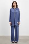 26Y6644 - İNDİGO - KAPÜŞONLU FERMUARLI TAKIM