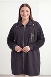 26Y7252 - SİYAH - FİLE DETAY CEKET